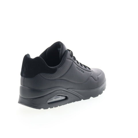 Skechers Uno - Tailored Air 183007-BBK Mens Black Lifestyle Sneakers Shoes