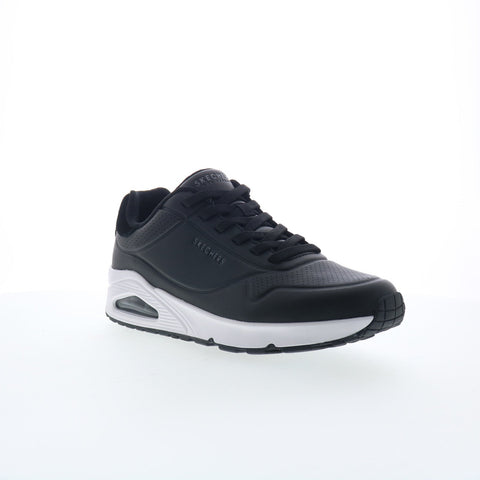 Skechers Uno - Tailored Air 183007-BKW Mens Black Lifestyle Sneakers Shoes