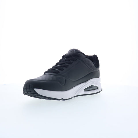 Skechers Uno - Tailored Air 183007-BKW Mens Black Lifestyle Sneakers Shoes