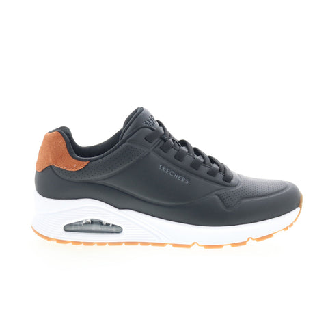 Skechers Uno - Tailored Air 183007-BLK Mens Black Lifestyle Sneakers Shoes