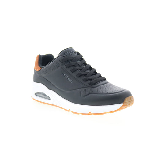 Skechers Uno - Tailored Air 183007-BLK Mens Black Lifestyle Sneakers Shoes