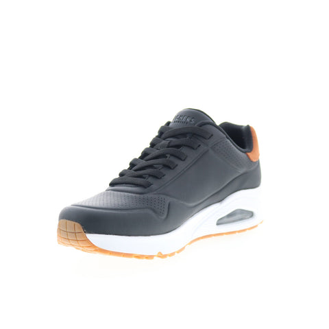 Skechers Uno - Tailored Air 183007-BLK Mens Black Lifestyle Sneakers Shoes