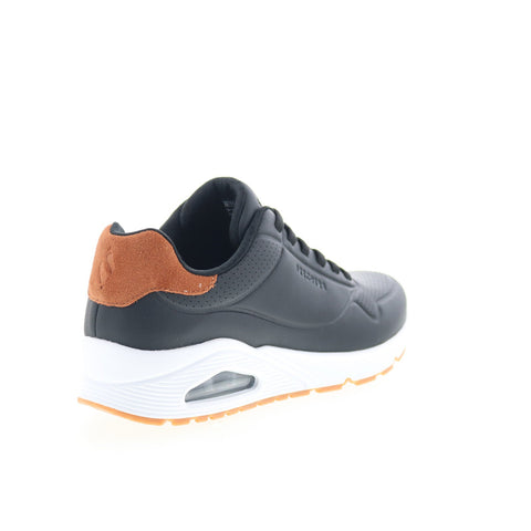 Skechers Uno - Tailored Air 183007-BLK Mens Black Lifestyle Sneakers Shoes