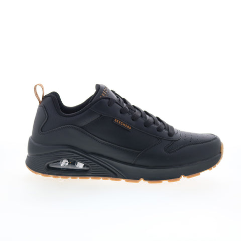 Skechers Uno - Alder 183012W-B Mens Black Wide Lifestyle Sneakers Shoes