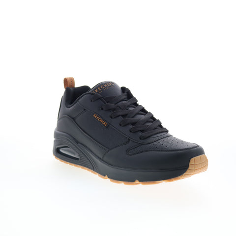Skechers Uno - Alder 183012W-B Mens Black Wide Lifestyle Sneakers Shoes