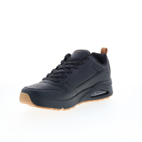 Skechers Uno - Alder 183012W-B Mens Black Wide Lifestyle Sneakers Shoes