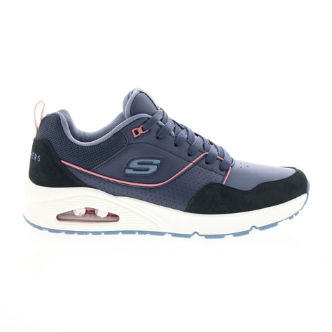Skechers Uno Retro One 183020 Mens Blue Leather Lifestyle Sneakers Shoes