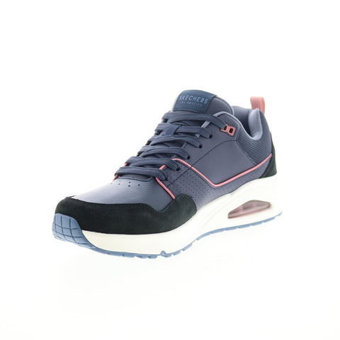 Skechers Uno Retro One 183020 Mens Blue Leather Lifestyle Sneakers Shoes