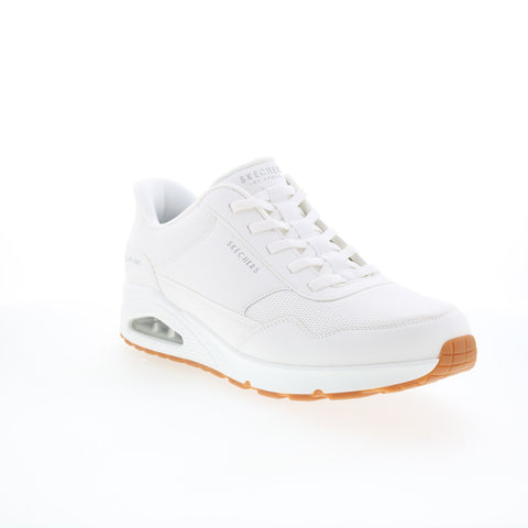 Skechers Uno - Banksia 183022W-WHT Mens White Wide Lifestyle Sneakers Shoes