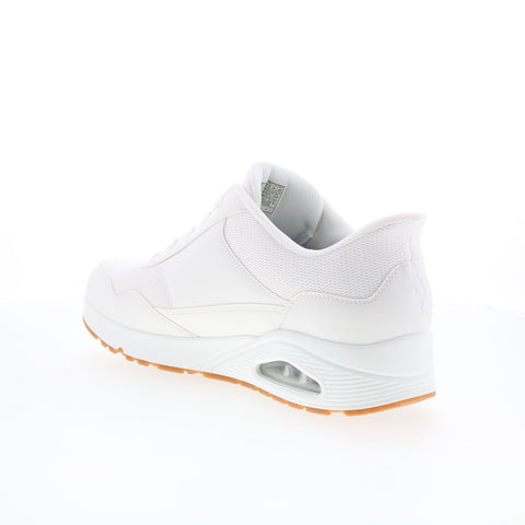 Skechers Uno - Banksia 183022W-WHT Mens White Wide Lifestyle Sneakers Shoes