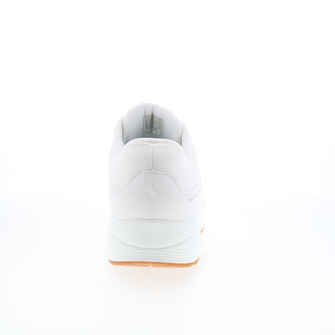 Skechers Uno - Banksia 183022W-WHT Mens White Wide Lifestyle Sneakers Shoes