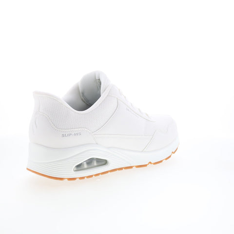 Skechers Uno - Banksia 183022W-WHT Mens White Wide Lifestyle Sneakers Shoes