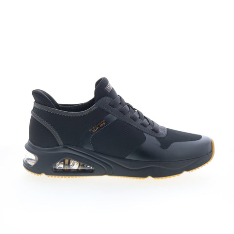 Skechers Tres Air Uno 183093-BBK Mens Black Mesh Lifestyle Sneakers Shoes