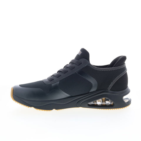 Skechers Tres Air Uno 183093-BBK Mens Black Mesh Lifestyle Sneakers Shoes