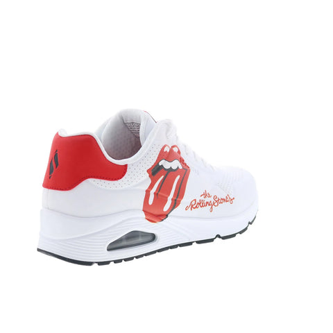 Skechers Uno - Rolling Stones Single! Mens White Lifestyle Sneakers Shoes