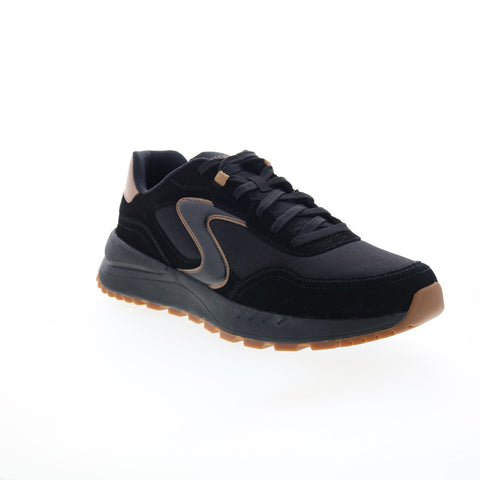 Skechers Fury Retro Jogger 183266 Mens Black Suede Lifestyle Sneakers Shoes