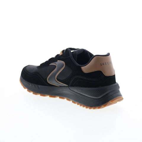 Skechers Fury Retro Jogger 183266 Mens Black Suede Lifestyle Sneakers Shoes