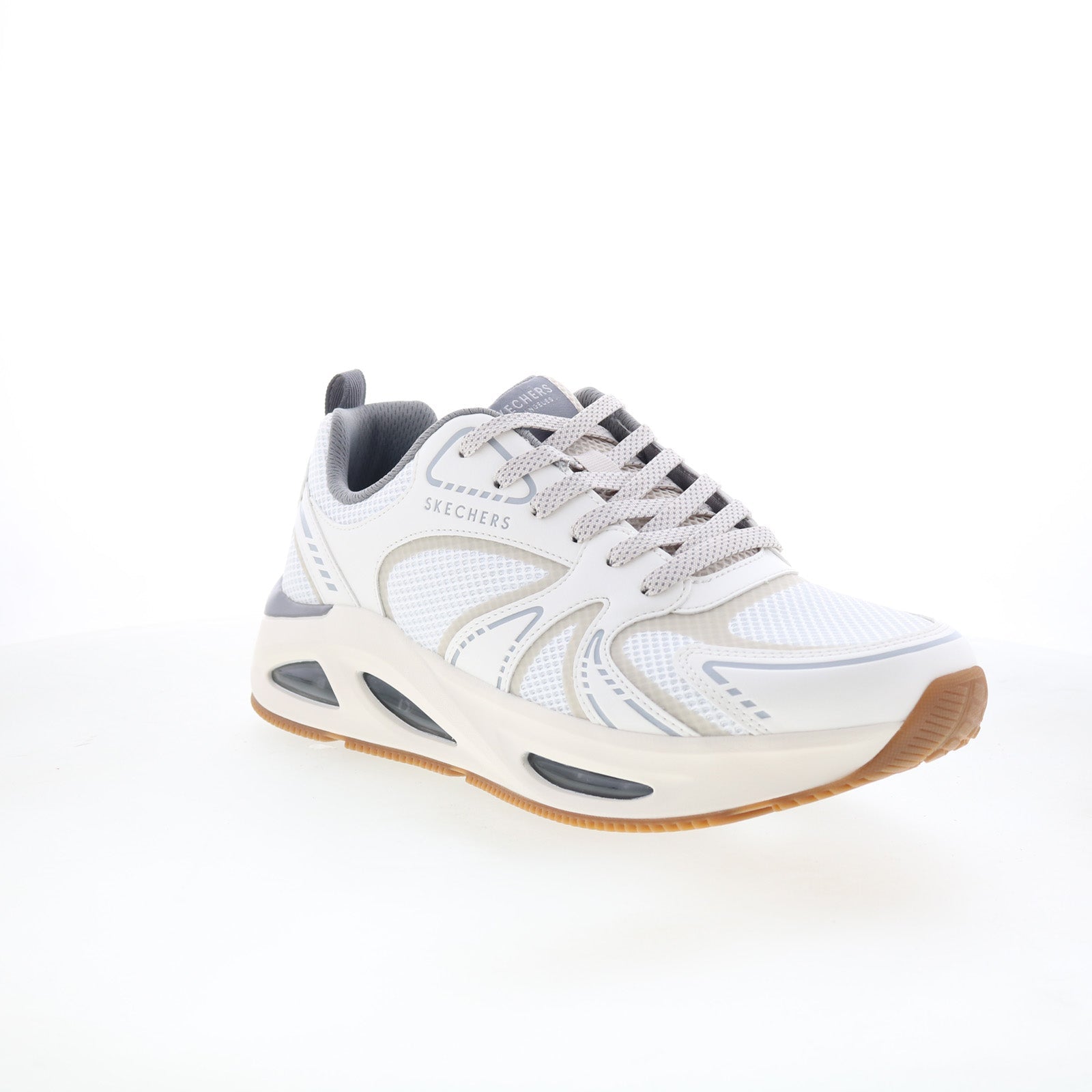 Skechers Uno Ego Aurair 183302-WNT Mens White Mesh Lifestyle