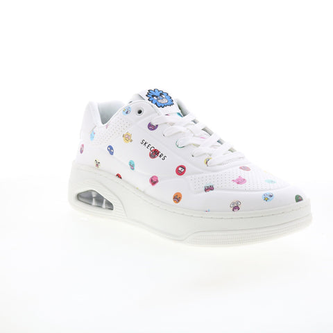 Skechers Uno Court Vexx Multi Moji Mens White Lifestyle Sneakers Shoes