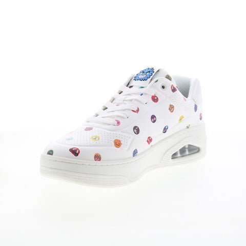 Skechers Uno Court Vexx Multi Moji Mens White Lifestyle Sneakers Shoes