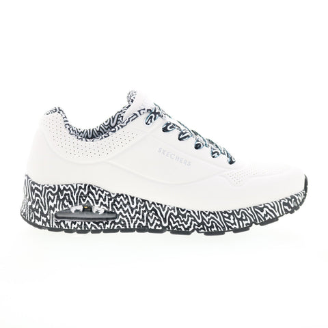 Skechers Uno Stark Mini Drip Jen Stark Mens White Lifestyle Sneakers Shoes