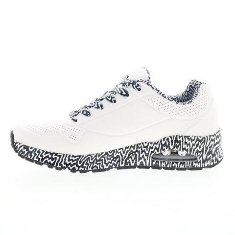 Skechers Uno Stark Mini Drip Jen Stark Mens White Lifestyle Sneakers Shoes