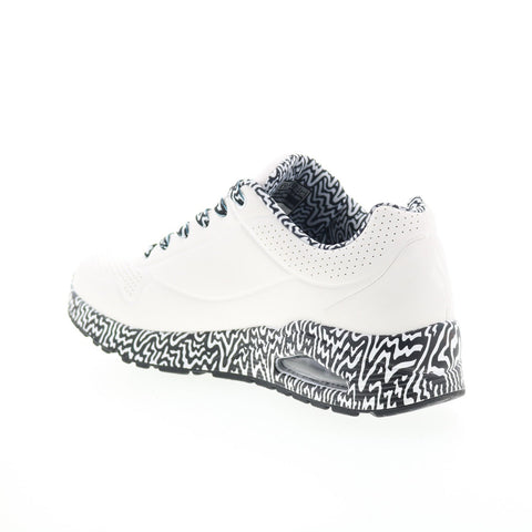 Skechers Uno Stark Mini Drip Jen Stark Mens White Lifestyle Sneakers Shoes