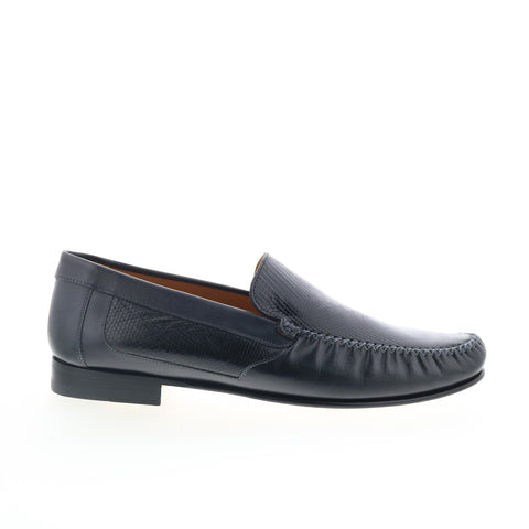 Mezlan Lizard Skin Napa Leather Loafers Mens Black Loafers Casual Shoes