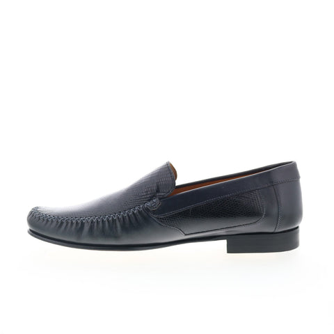 Mezlan Lizard Skin Napa Leather Loafers Mens Black Loafers Casual Shoes