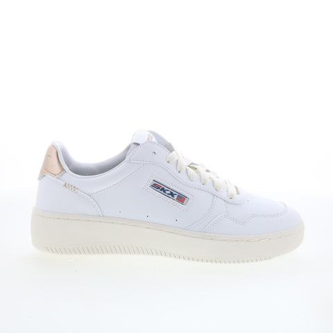 Skechers Sport Court 2.0 Gleaming Shine Womens White Sneakers Shoes