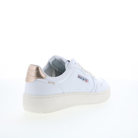 Skechers Sport Court 2.0 Gleaming Shine Womens White Sneakers Shoes