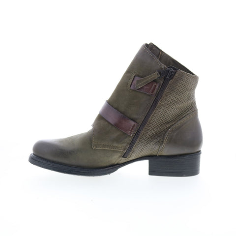 Miz Mooz Nestle 185675-206-0002 Womens Green Leather Ankle & Booties Boots