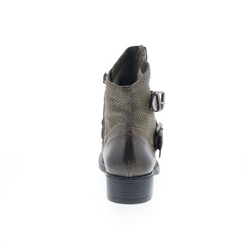 Miz Mooz Nestle 185675-206-0002 Womens Green Leather Ankle & Booties Boots