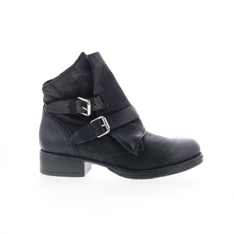 Miz Mooz Nestle 185675-206-6002 Womens Black Leather Ankle & Booties Boots