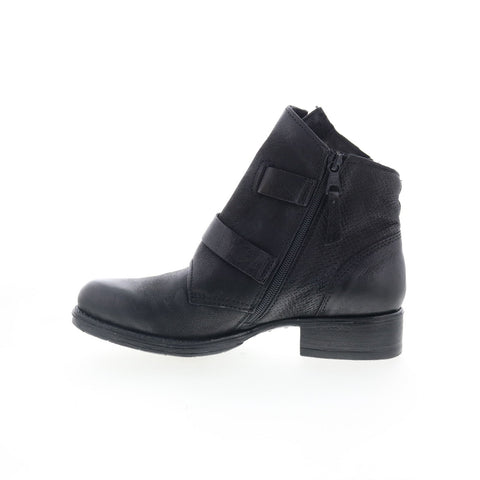 Miz Mooz Nestle 185675-206-6002 Womens Black Leather Ankle & Booties Boots