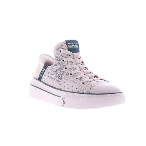 Skechers Premium Leather Snoop Dogg One Double G Womens Pink Sneakers Shoes