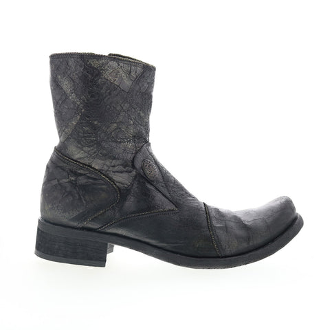 Ghost Old Square Sabbia Nero 1885 Mens Black Leather Casual Dress Boots