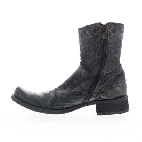 Ghost Old Square Sabbia Nero 1885 Mens Black Leather Casual Dress Boots