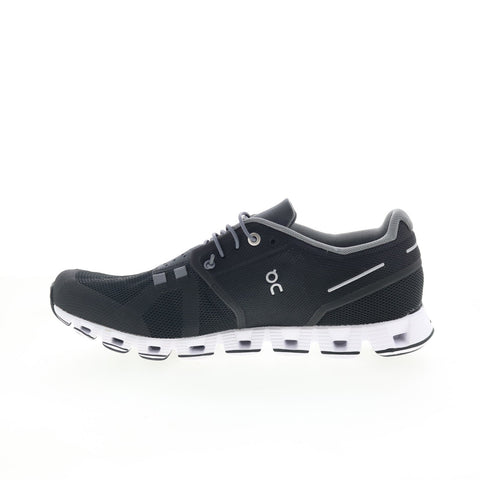 On Cloud 19.0001 Womens Black Mesh Lace Up Athletic Running Shoes