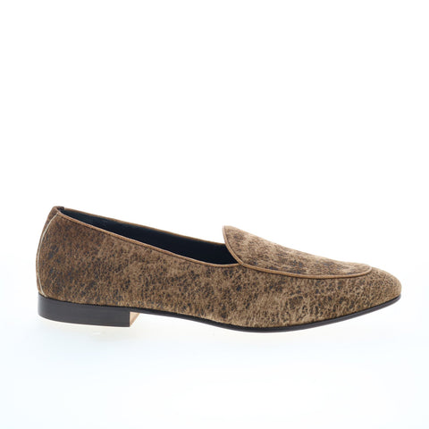Zelli Italia Pantofola Lamb Break Mens Brown Loafers & Slip Ons Penny Shoes