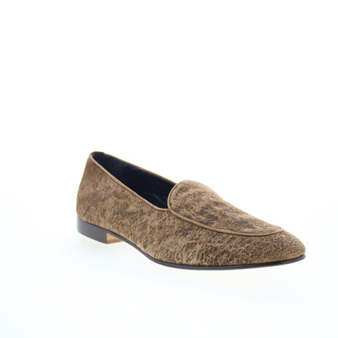Zelli Italia Pantofola Lamb Break Mens Brown Loafers & Slip Ons Penny Shoes