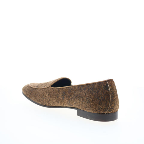 Zelli Italia Pantofola Lamb Break Mens Brown Loafers & Slip Ons Penny Shoes