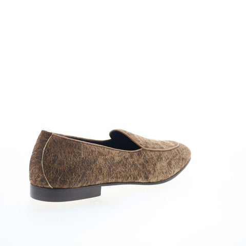 Zelli Italia Pantofola Lamb Break Mens Brown Loafers & Slip Ons Penny Shoes