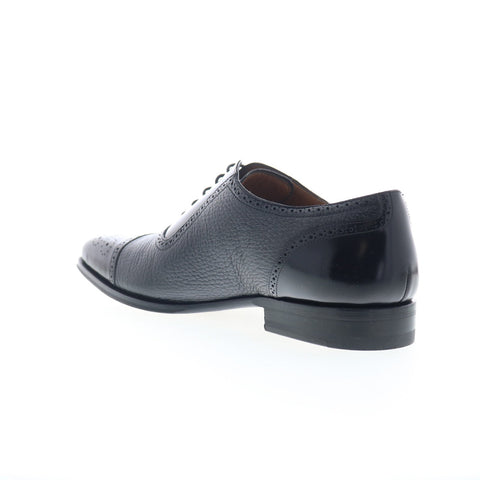 Mezlan Murino Calf & Deerskin Cap Toe 19051 Mens Black Oxfords Cap Toe Shoes