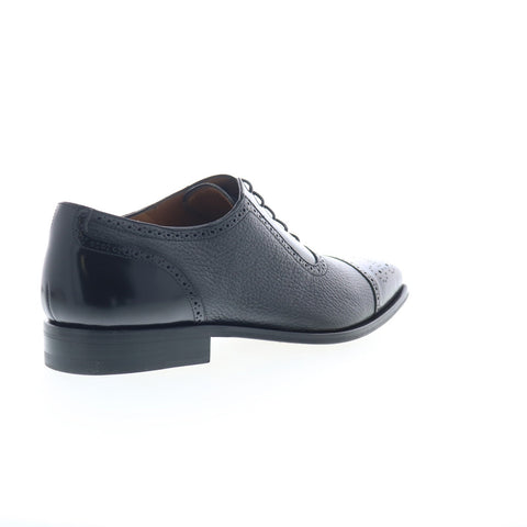 Mezlan Murino Calf & Deerskin Cap Toe 19051 Mens Black Oxfords Cap Toe Shoes