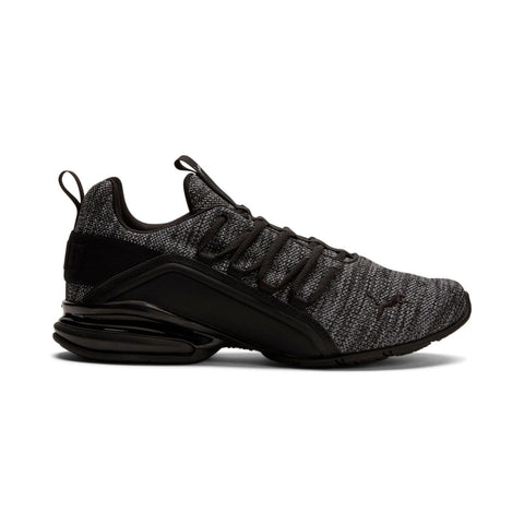 Puma Axelion 19142503 Mens Black Canvas Lace Up Athletic Running Shoes