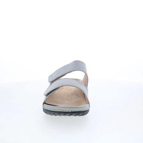 Drew Cruize 19179-37 Womens Blue Wide Leather Slip On Slides Sandals Shoes
