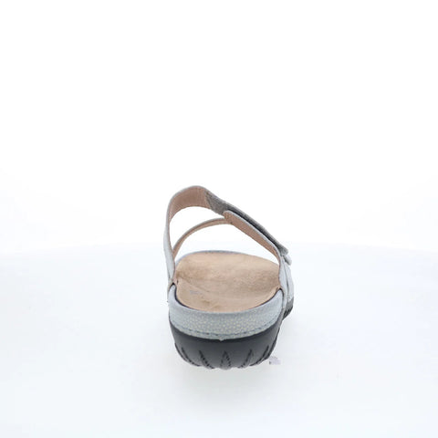 Drew Cruize 19179-37 Womens Blue Wide Leather Slip On Slides Sandals Shoes