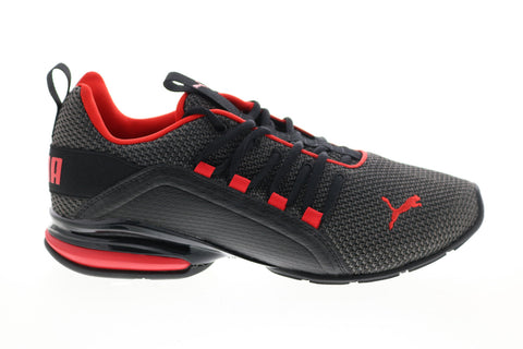 Puma Axelion LS 19438401 Mens Black Mesh Lace Up Athletic Running Shoes
