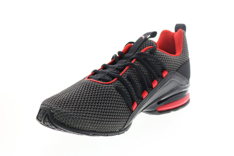 Puma Axelion LS 19438401 Mens Black Mesh Lace Up Athletic Running Shoes